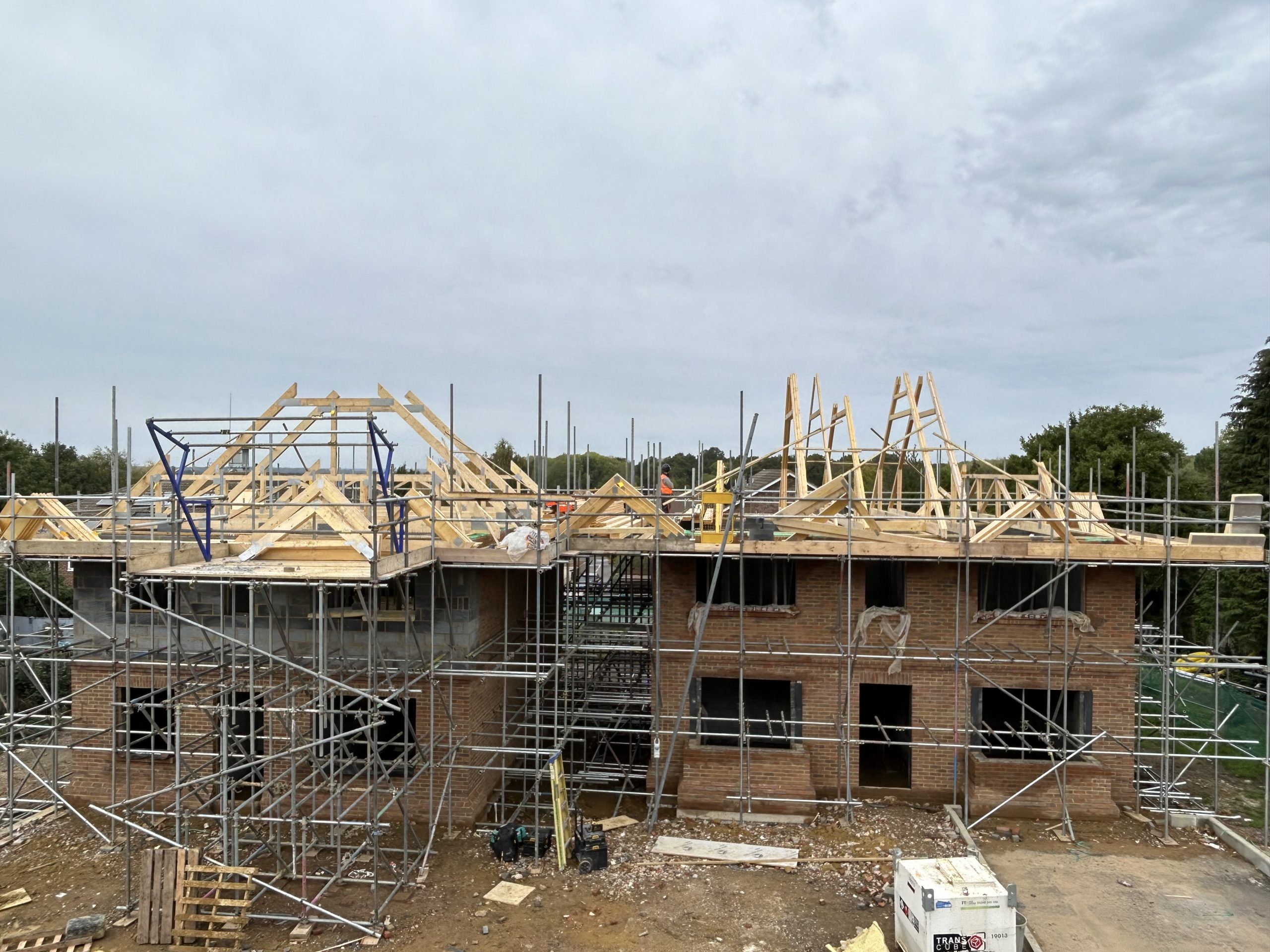 Roof Truss install at Willow Place, Guildford